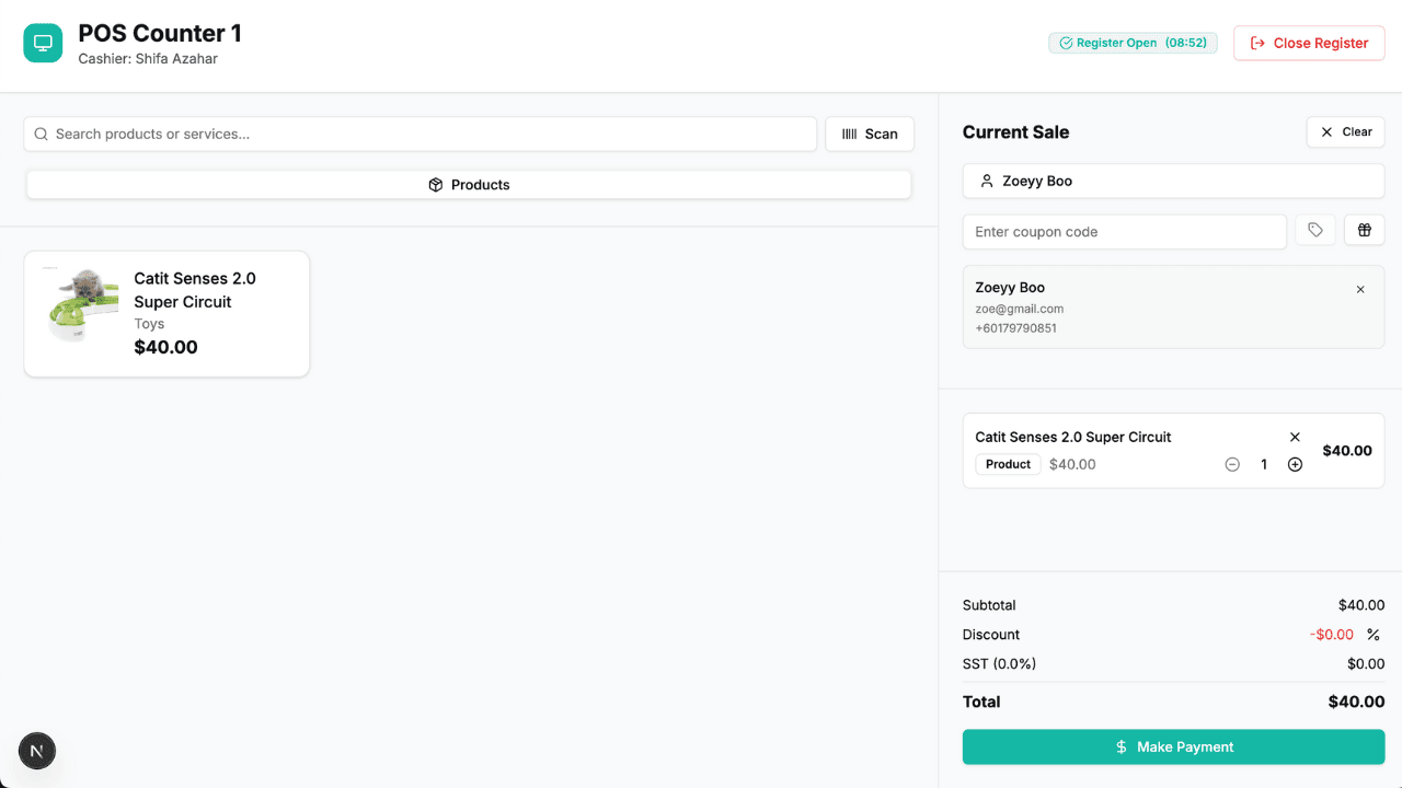 GoPet AI POS Dashboard
