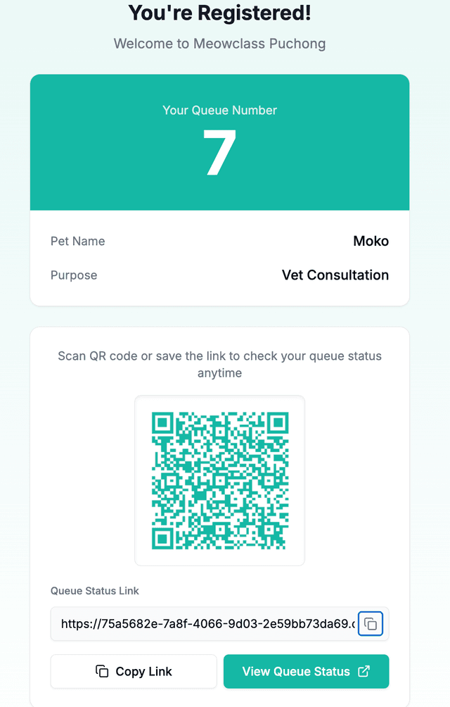 QR Code Check-In Display